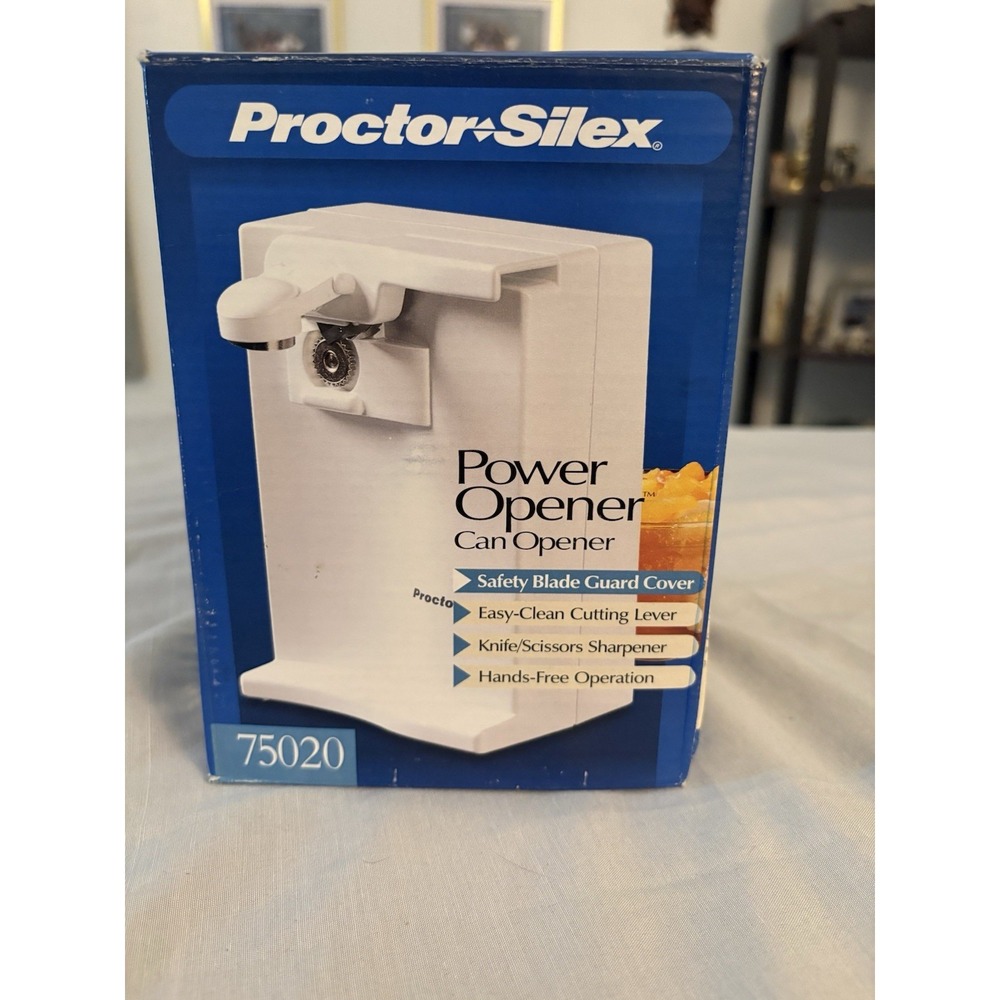 Vtg Proctor Silex Power Opener Electric Can Opener 75020 White NEW NIB